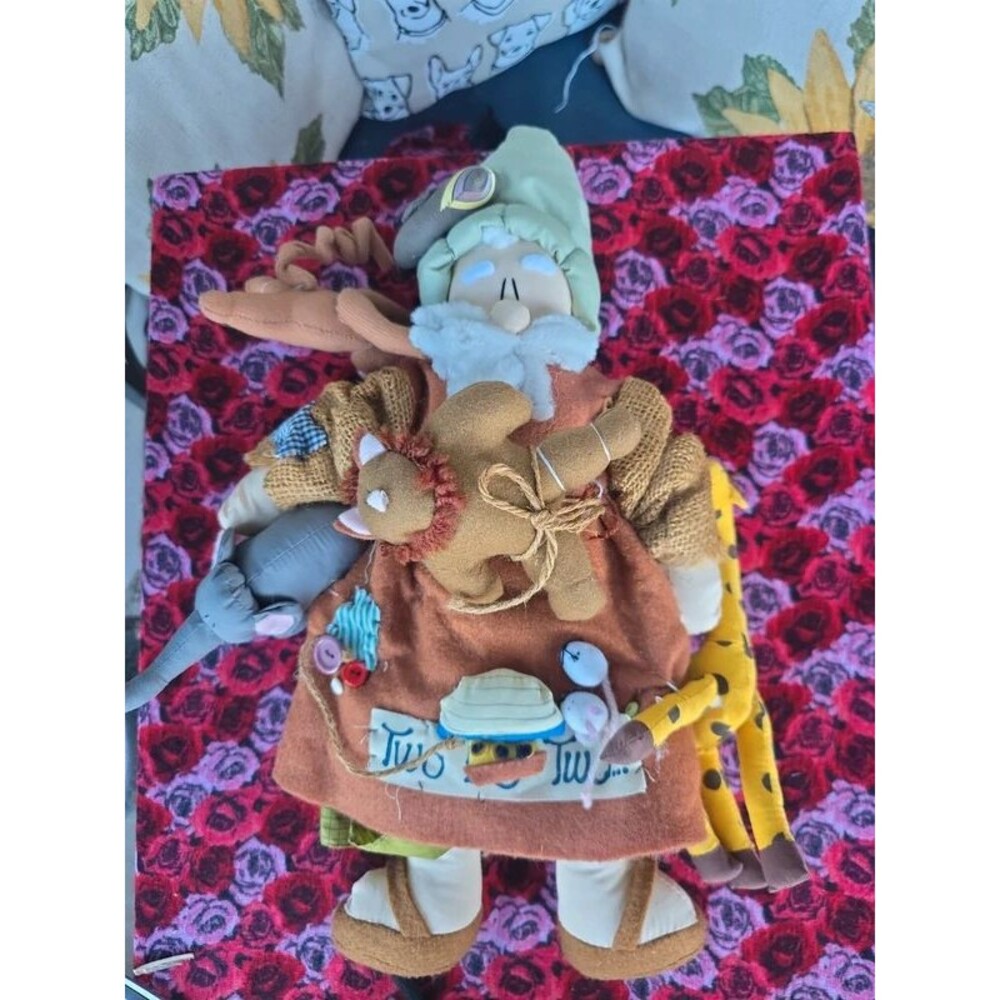 Vintage House of Lloyd Noahs Ark Two by Two Plush Doll with Animals